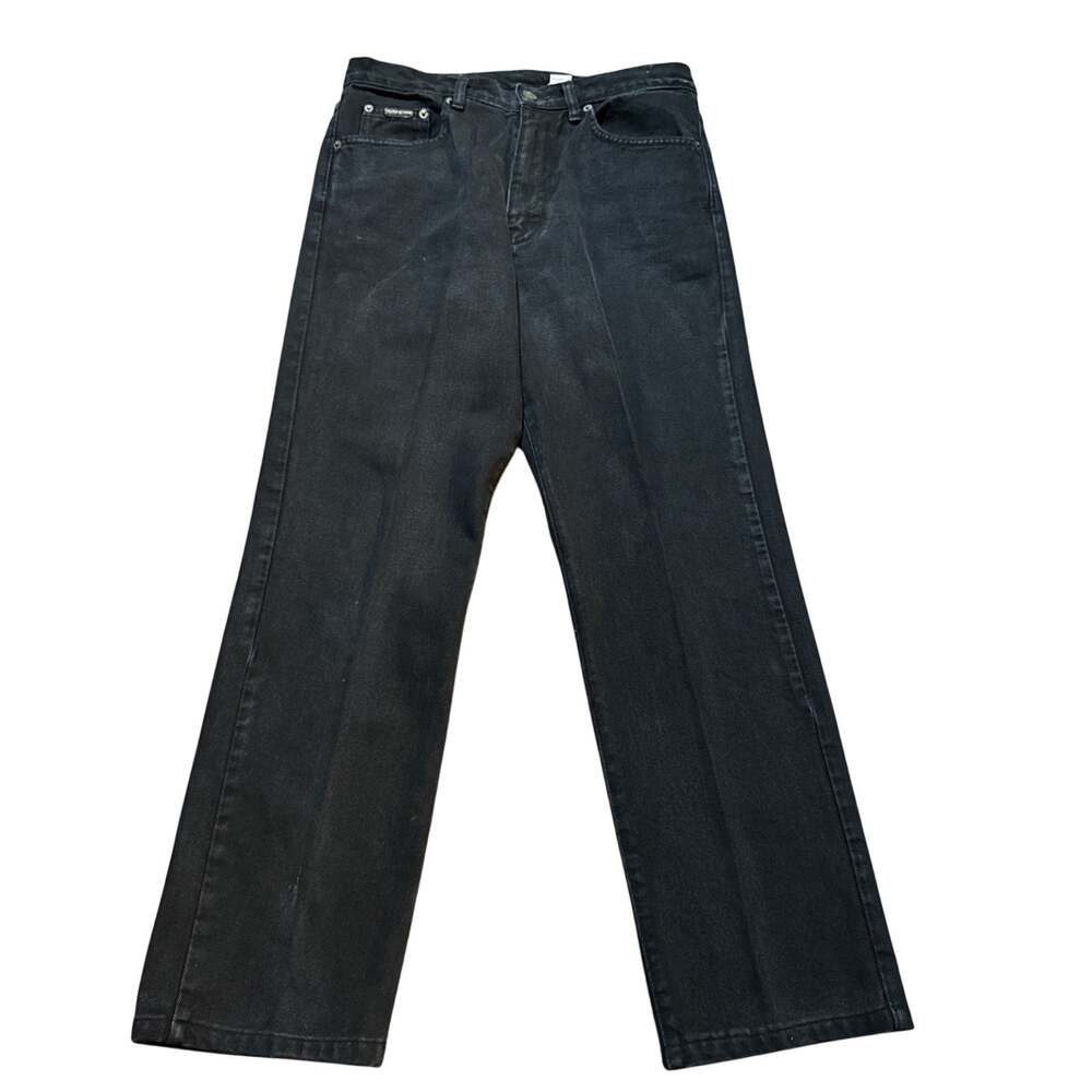Vintage Calvin Klein Black Denim Jeans Women's Size 9 Relaxed Straight Leg 90s